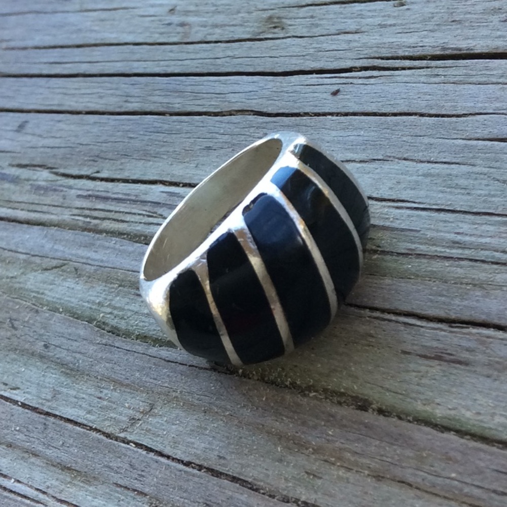 Black Onyx  925 Sterling Silver Ring
